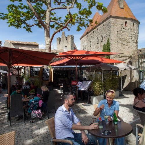 Reportage Carcassonne Bastide et Cité pour ADT Aude - printemps